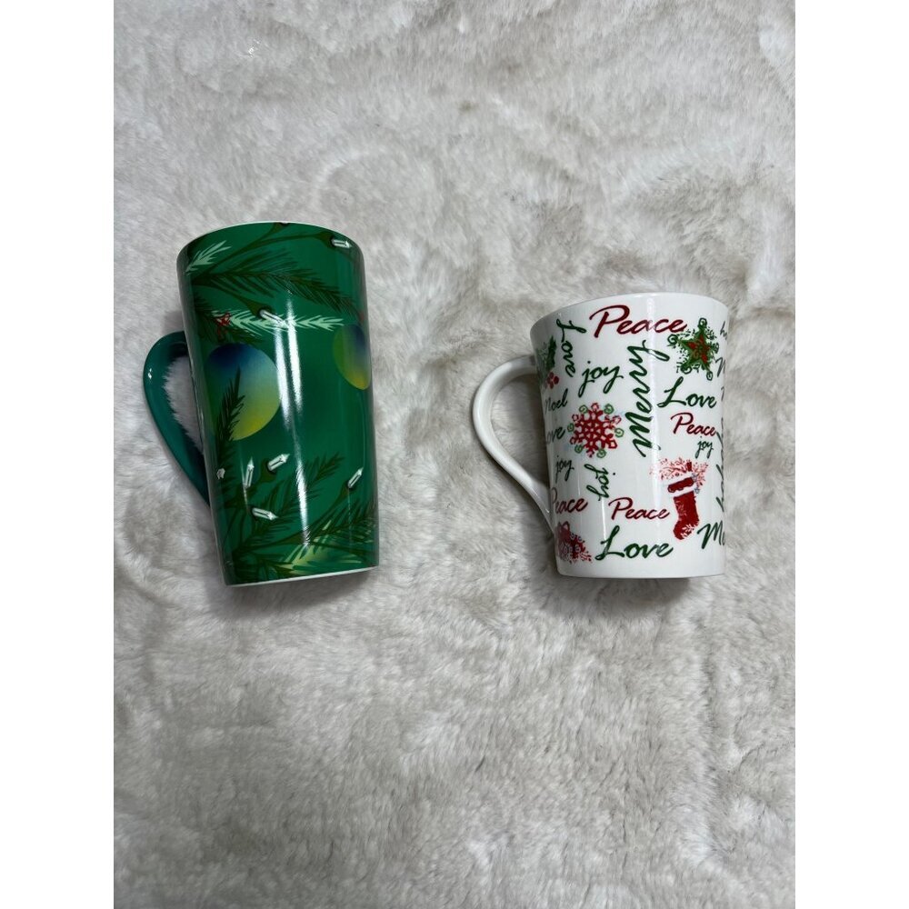 Starbucks Holiday festive mug lot of two